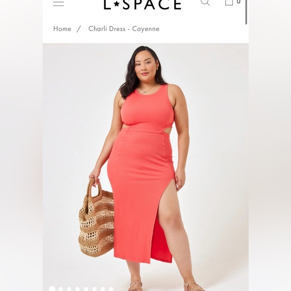 L Space Charlie dress size medium in cayenne color - Picture 3 of 4